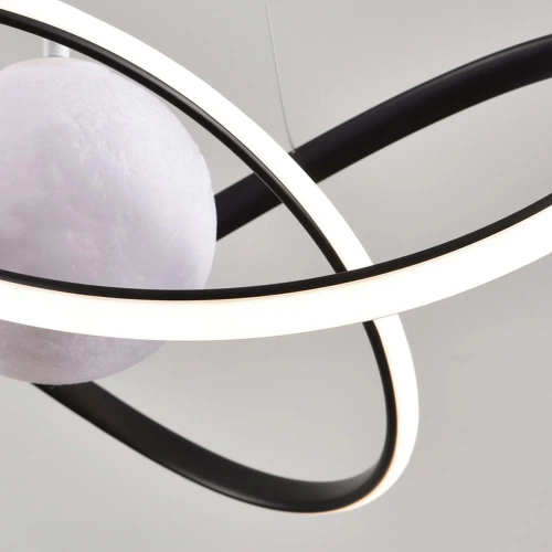 Lampa wisząca LED 60W | Stylowa lampa z księżycem 3D | RLT-50CM-60W-B