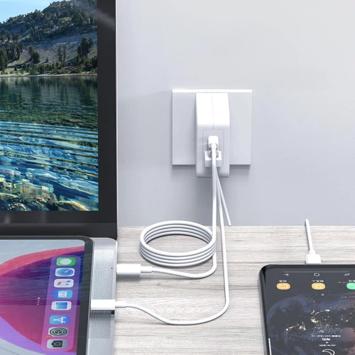GAN | Ładowarka sieciowa 65W z portami USB-C i portem USB 3.0