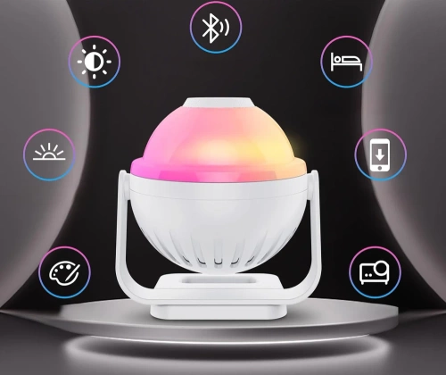 Projektor gwiazd | Lampka nocna RGB z wbudowanym głośnikiem | XTY01-WHITE