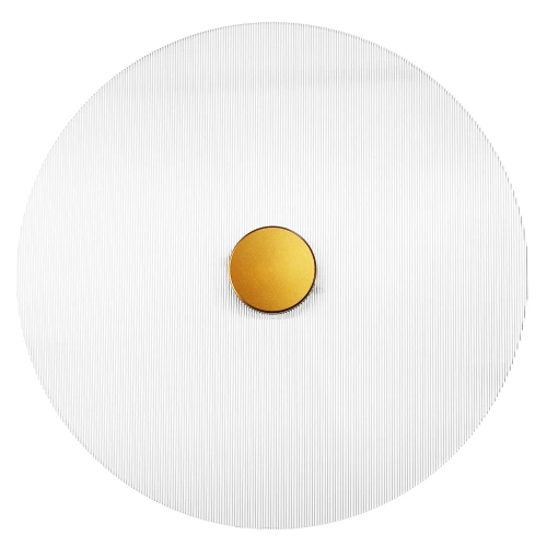 Okrągły kinkiet ⌀35 cm | Nowoczesny kinkiet z ryflowanym kloszem | WLB-D350