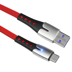 Type-C 1M | Kabel USB 5A z diodą LED do telefonu | UC-008