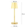 Bambusowa lampka stołowa LED  z dotykową regulacją barwy | Bezprzewodowa lampka nocna w wbudowanym akumulatorem 1500 mAh, USB-C | YG-VM41C