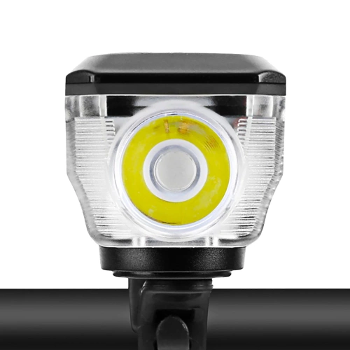  Solarna lampka rowerowa z mocnym LED 350 lm, klaksonem 120 dB i ładowaniem USB/solarnym | Oświetlenie rowerowe z klaksonem  | QX-LY-17