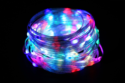 Taśma LED WS2812B RGBIC 5 m | Neon, łańcuch świetlny | Pilot IR, Bluetooth, IP65, USB | ASF-RGB-5M