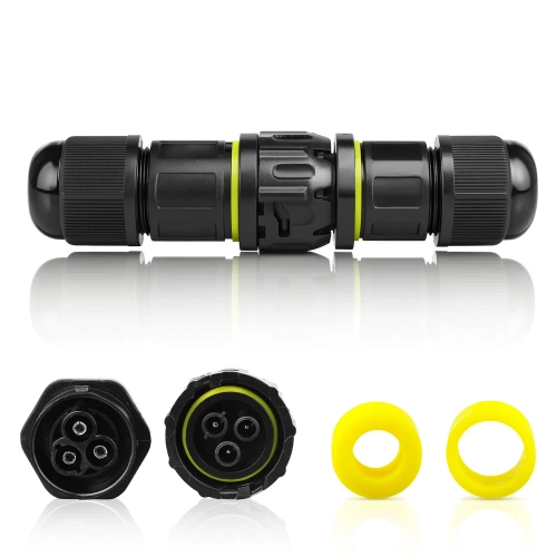 Hermetyczna mufa kablowa IP68 | Szybkozłącze + złącze śrubowe 3-pin 450V 17,5A do kabli 3–9 mm | M682-C