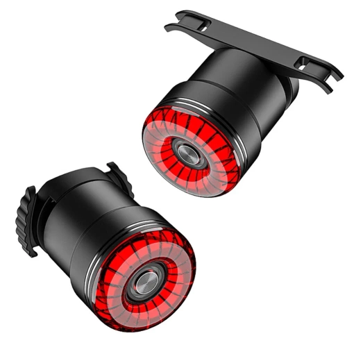 Inteligentna tylna lampka rowerowa | Oświetlenie LED z czujnikiem hamowania  |  Wodoodporna tylna lampka rowerowa LED IP65 z funkcją hamowania i ładowaniem USB | WD-SR