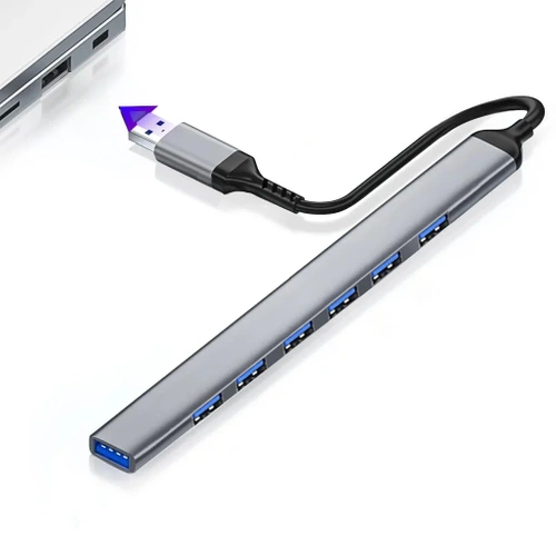 Rozdzielacz USB na 7x USB-A | adapter, rozgałęźnik 7w1 | HUB