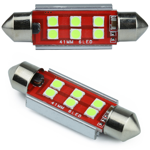 Żarówka samochodowa LED C5W 6 SMD 3535 CAN BUS zielona