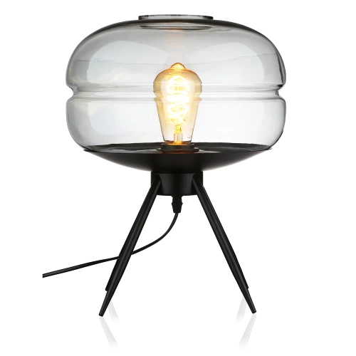 Stylowa lampka nocna z szklanym kloszem | Nowoczesna szklana lampka stołowa | BH-233-TS