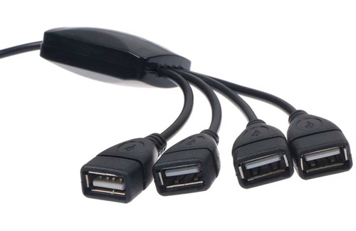 Rozgałęźnik USB - HUB na 4 porty USB | rozdzielacz USB 2.0 | YT26