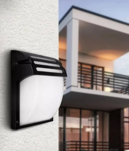 Lampa ogrodowa, kinkiet elewacyjny | IP54, E27 | aluminium + szkło | BD-C184