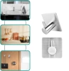Srebrny haczyk na ubrania, ściereczki, ręczniki | Samoprzylepny uchwyt na akcesoria kuchenne | BXG-4PCS-SILVER