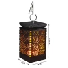 Ogrodowa lampka solarna LED pochodnia lampion latarenka | 17cm 600mAh efekt płomienia | Lampa solarna - pochodnia stołowa SMF-12LED