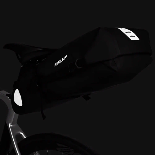 Wodoodporna torba rowerowa 10L | Sakwa bikepackingowa z odblaskami | Torba rowerowa pod siodełko |  BCB-004