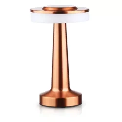 Bezprzewodowa lampka stołowa | Dotykowa lampka nocna z regulowaną barwą światła | Lampka USB | HJA14-COPPER