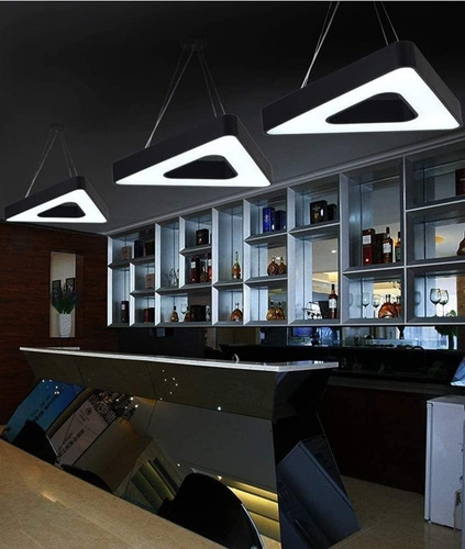 Lampa sufitowa wisząca LED 36W | trójkątna | aluminium | CCD niemrugająca | Φ60x6 | LPL-006