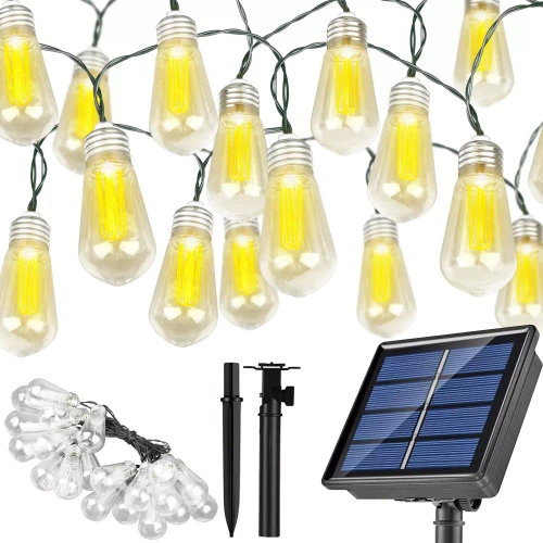 Girlanda solarna LED, lampa ogrodowa wbijana | 20 żarówek LED | 6 metrów | SDC-S20LED-6M