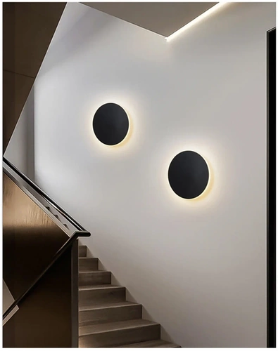 Kinkiet LED | Lampa ścienna ⌀13 cm | Nowoczesna okrągła lampa | BD20-13CM-B