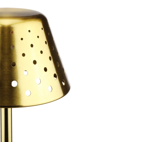 Lampa stołowa z wbudowanym akumulatorem | Lampa nocna z trzema barwami świecenia | Nastrojowa lampka do hotelu, restauracji | HJA15-GOLD