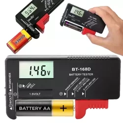 Cyfrowy woltomierz | Uniwersalny tester baterii i akumulatorków | | BT-168D-BLACK |Tester baterii