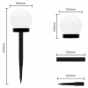 Ogrodowa lampa solarna biała kula | wbijana, gruntowa | 10cm | YNG-105-WC