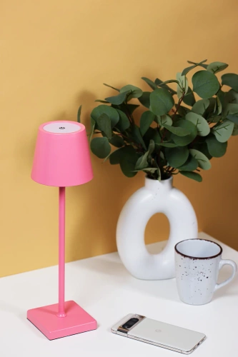 Lampka stołowa z wbudowanym akumulatorem | Dotykowa lampka nocna | HJA28-PINK-1