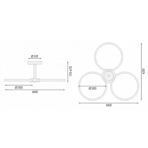 Nowoczesna lampa sufitowa | Plafon | LED | Złota | QBD-3C-70W