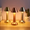 Dotykowa lampka nocna z regulowaną barwą światła | Lampka USB | HJA12-SILVER| Bezprzewodowa lampka stołowa