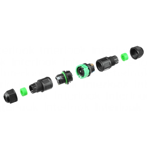 Hermetyczna mufa kablowa IP68 | Złącze samozaciskowe + szybkozłączka 3-pin 450V 24A do kabli 4–11 mm |  M684-E