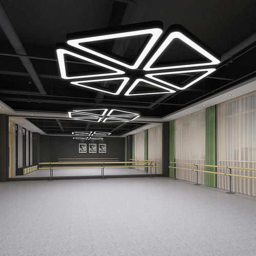 Lampa sufitowa wisząca LED 36W | trójkątna | aluminium | CCD niemrugająca | Φ60x6 | LPL-006