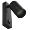 Czarna lampa ścienna | Kinkiet z ruchomym reflektorem | Reflektor z gwintem GU10 | Lampka nocna z włącznikiem | BD-C278-Black