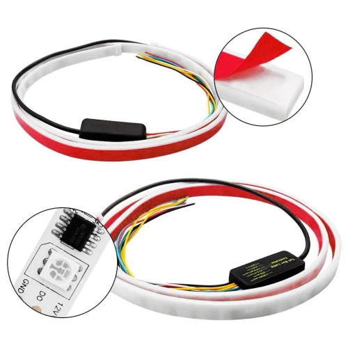 Elastyczna taśma LED do klapy bagażnika | Długość 150 cm | Tuning optyczny LED