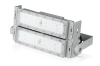Profesjonalny halogen 100W LED | Mocne oświetlenie do hal sportowych, fabryk, domu | Aluminiowa lampa | Naświetlacz z regulowanym uchwytem | TMN-100W-SILVER