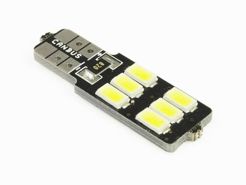 Żarówka samochodowa LED W5W T10 6 SMD 5630 CAN BUS jednostronna