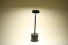 34 cm Lampa stołowa z wbudowanym akumulatorem | Lampa nocna z trzema barwami świecenia | Nastrojowa lampka do hotelu, restauracji | HJA28-SILVER-2