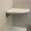 Narożna półka łazienkowa | Marmurowa półka na kosmetyki | TBD-211-WHITE-MRBL