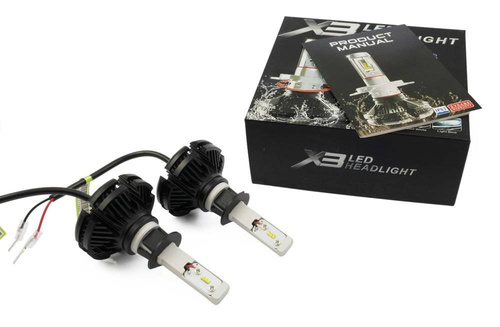 Zestaw żarówek LED H1 X3 DIODA TYP ZES 50W 12000 lm