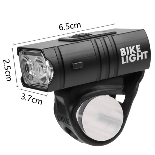 Zestaw lampek rowerowych LED na przód i tył roweru | 2 diody LED XM-L T6 CREE, 1000lm, 6 trybów świecenia, 1200mAh | 6 diod, 4 tryby świecenia, 300lm