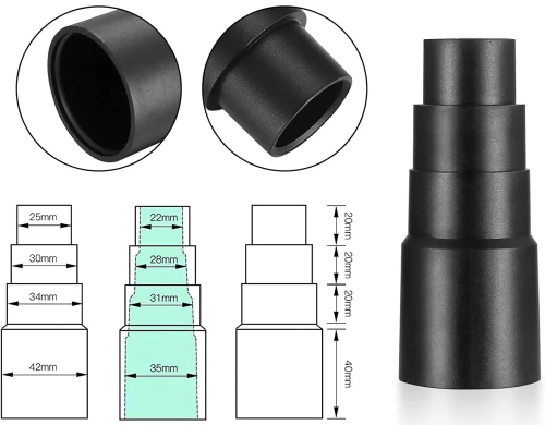 Końcówka do odkurzacza | Przejściówka do ssawki | Adapter do rury odkurzacza | FLA-D04-BLACK