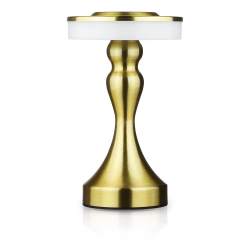 Lampa stołowa z wbudowanym akumulatorem | Lampa nocna z trzema barwami świecenia | Nastrojowa lampka do hotelu, restauracji | HJA14-A-GOLD