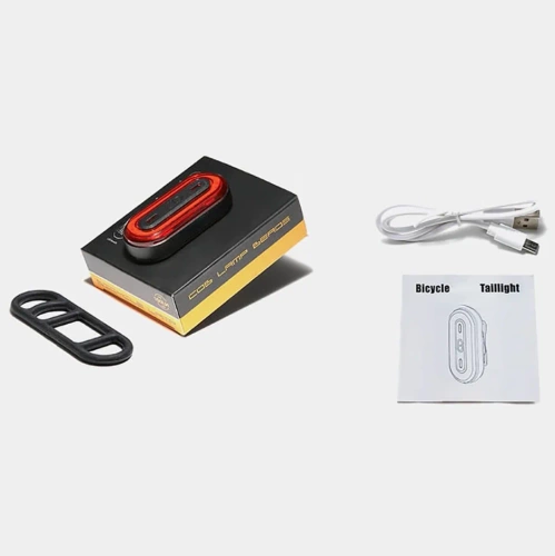 Tylna lampka rowerowa USB LED COB | Mocne czerwone światło | Wodoodporna IPX8 |  BK-L400