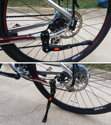 Aluminiowa podpórka rowerowa | Regulowana boczna nóżka | Tylna stopka rowerowa z dopasowaniem do kół 24-28 | YYBC-125