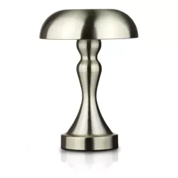 Lampka stołowa LED Grzybek | Bezprzewodowa lampka do hotelu, restauracji | Nocna lampka dotykowa | HJA24-A-SILVER
