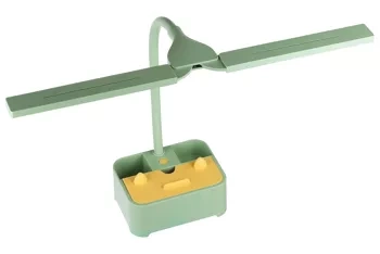 Lampka biurkowa dziecięca | Lampka LED z organizerem oraz uchwytem na telefon | Lampka biurkowa z możliwością zmiany barwy światła | TDL-126-GREEN