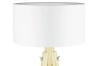 Biała lampa podłogowa | Boho oświetlenie do salonu, sypialni | Biała lampa stojąca z drewnianym stelażem | DYT-L150