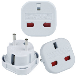 Adapter sieciowy UK - EU/PL | biały | AD-EU96