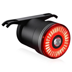 Inteligentna tylna lampka rowerowa | Oświetlenie LED z czujnikiem hamowania  |  Wodoodporna tylna lampka rowerowa LED IP65 z funkcją hamowania i ładowaniem USB | WD-SR