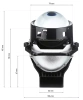 Komplet soczewek Bi-LED 3.0" | 6000K 65W 16000lm