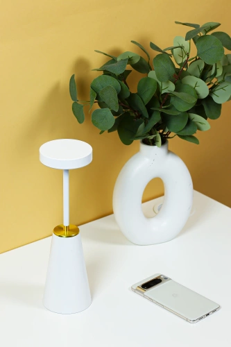 Bezprzewodowa lampka stołowa| Efektowna lampka LED | JX20-WHITE