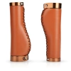 Ergonomiczne gripy rowerowe | Stylowe uchwyty rowerowe ze skóry PU |PUBT-G211A-BR